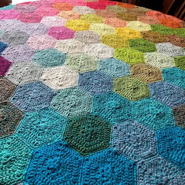 Geometric Color Block Blanket