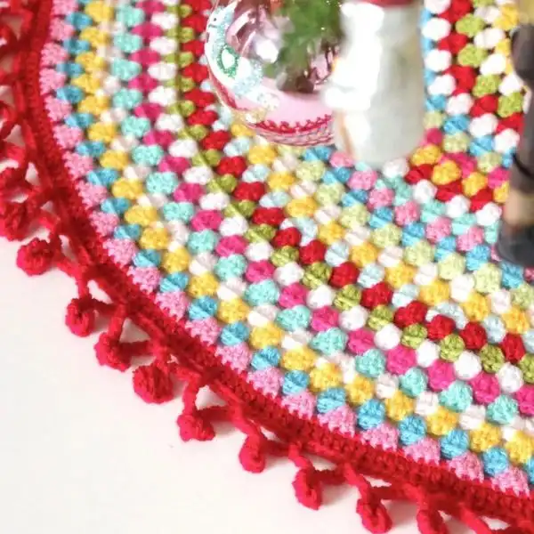 Colorful Granny Square Tree Skirt