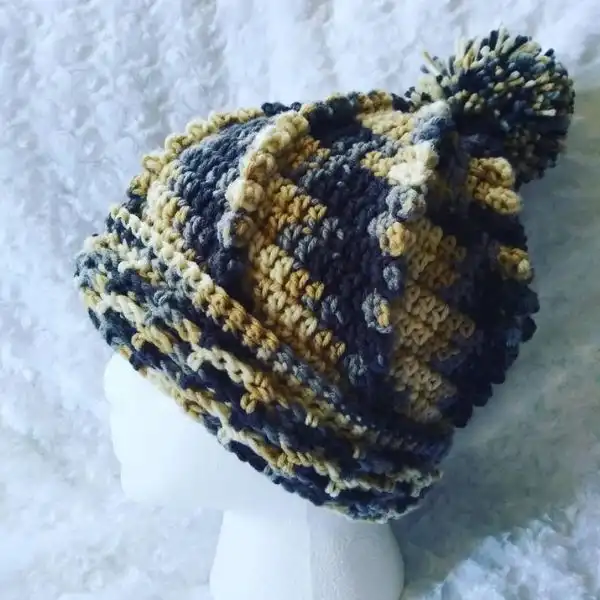 Swirling Popcorns Hat Pattern