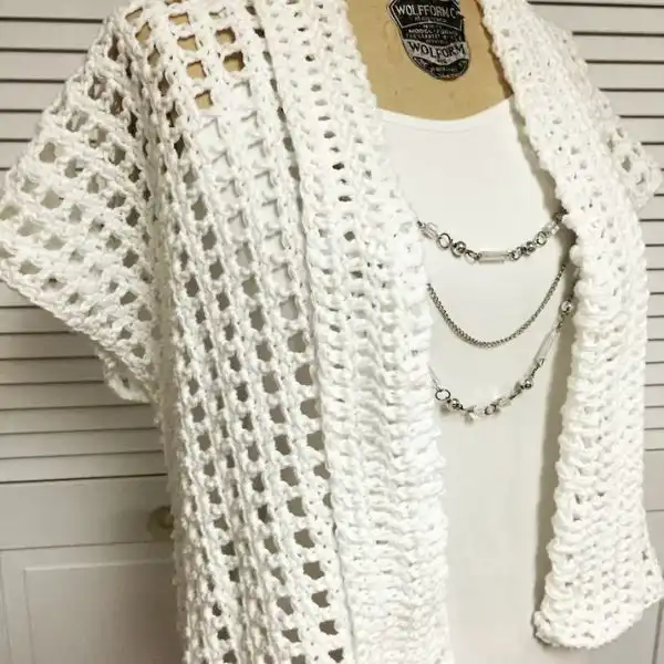 Summer Cotton Crochet Shrug