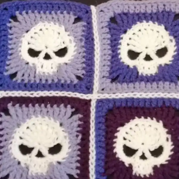 Skull Granny Square Pattern