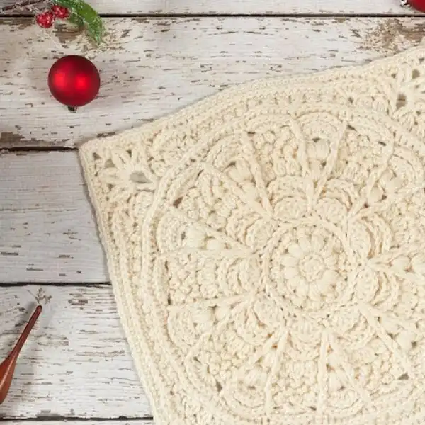 Winter Opulence 12-Inch Square Crochet Pattern