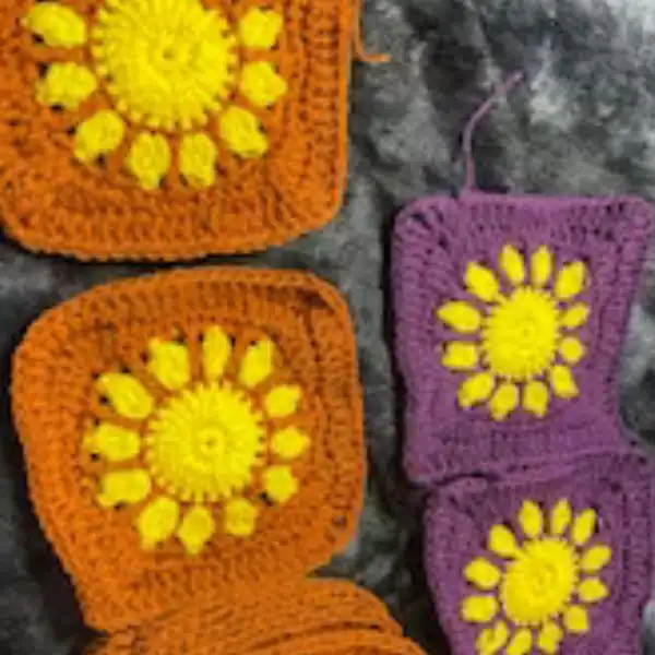 Sun Granny Square Pattern