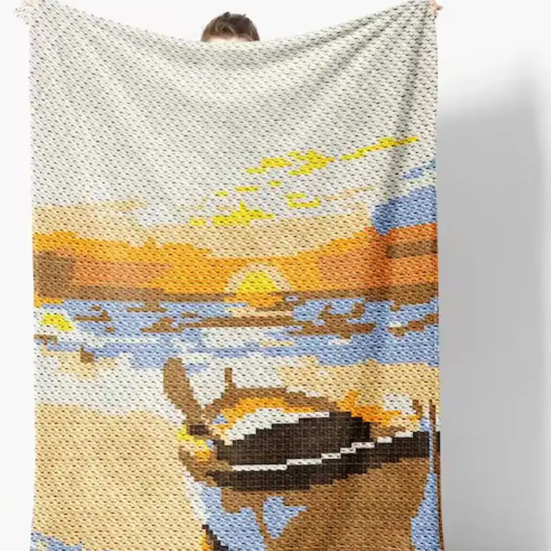 Tranquil Beach Sunset Graphgan