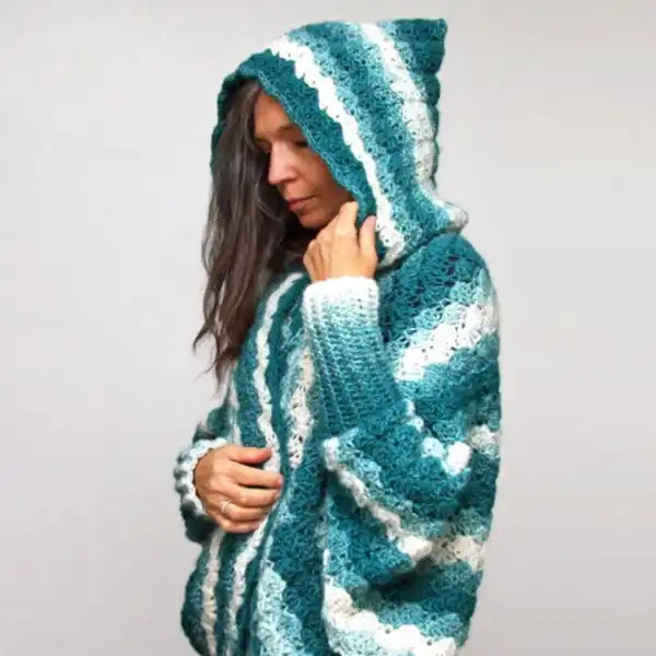 Hooded Cocoon Shrug