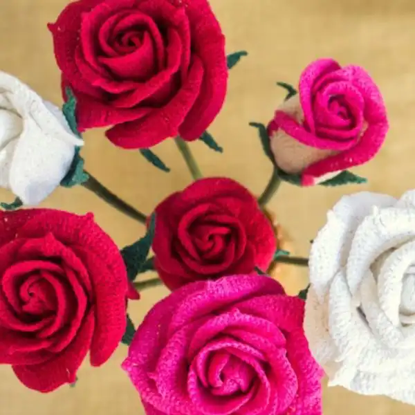 Realistic Crochet Roses