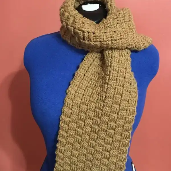 Basketweave Stitch Infinity Scarf