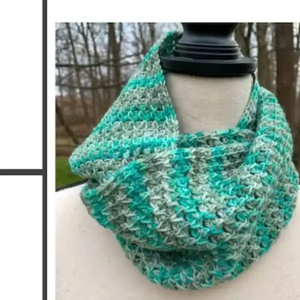 Tunisian Crochet Infinity Scarf