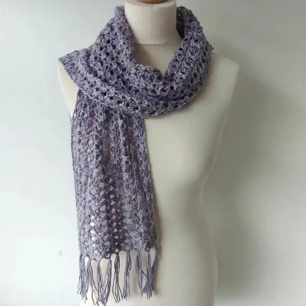 Shell Stitch Lace Infinity Scarf