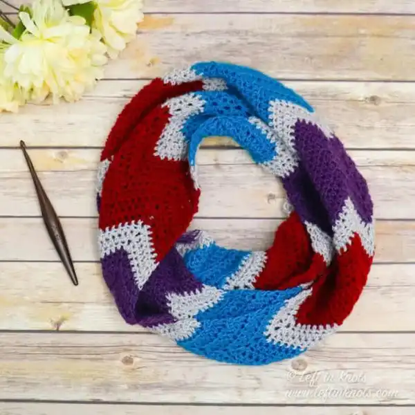 Diagonal Chevron Infinity Scarf