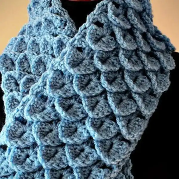 Crocodile Stitch Infinity Scarf