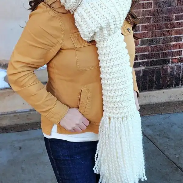 Garter Stitch Stripe Infinity Scarf