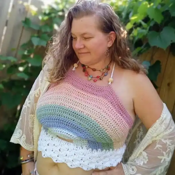 Rainbow Halter Top