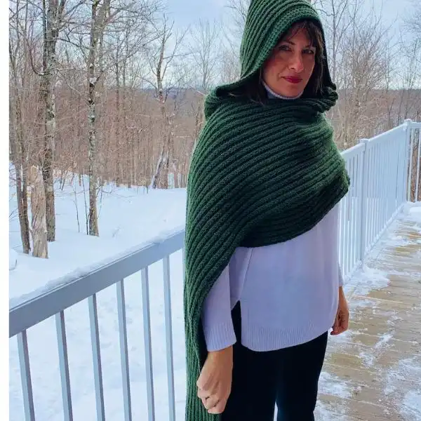 Tunisian Hooded Wrap