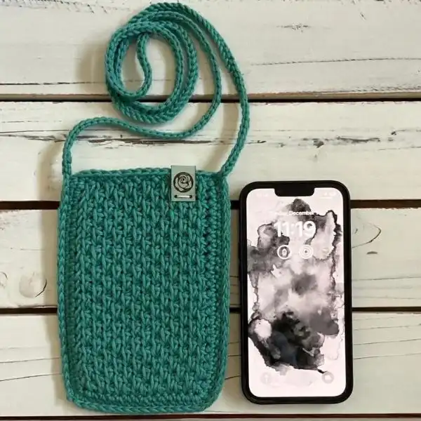 Tunisian Phone Tote