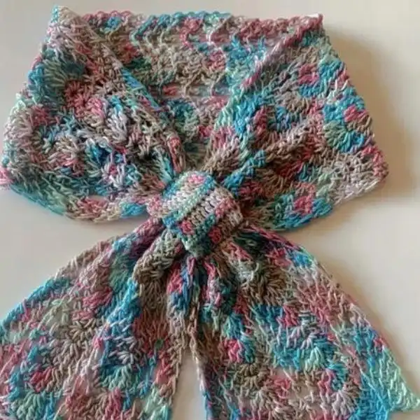 Tunisian Keyhole Scarf