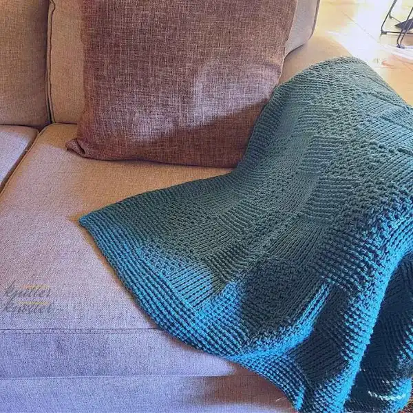 Textured Tunisian Blanket