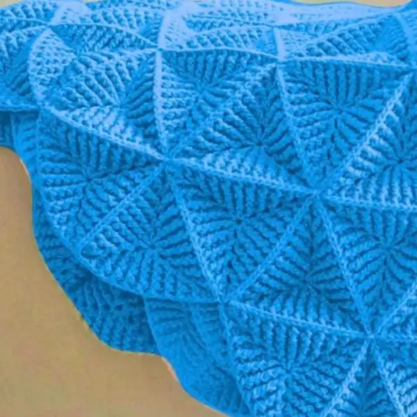 Tunisian Hexagon Motif Afghan