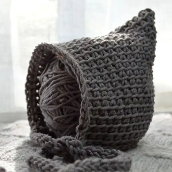 Tunisian Baby Bonnet