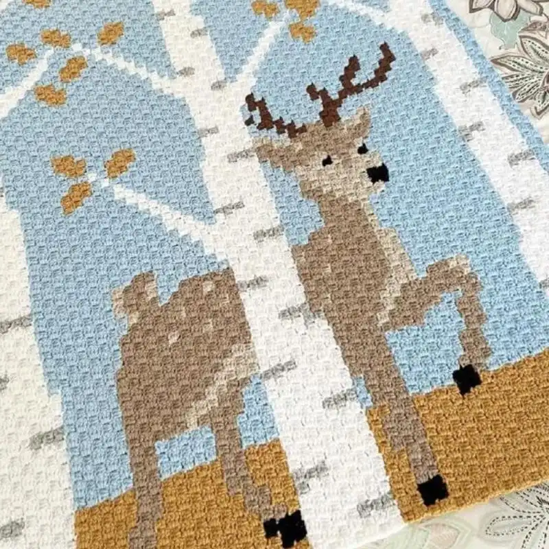 Rustic Woodland Deer Graphgan