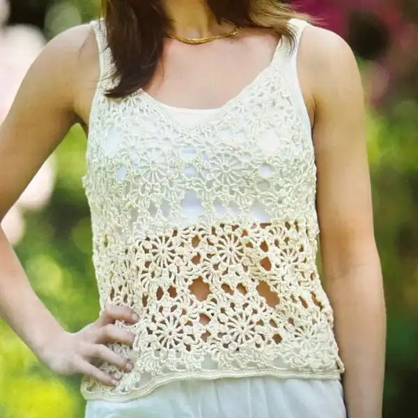 Crochet Lace Vest