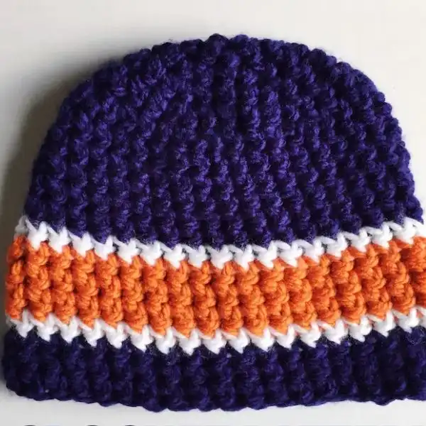 Triple Stripe Chunky Beanie