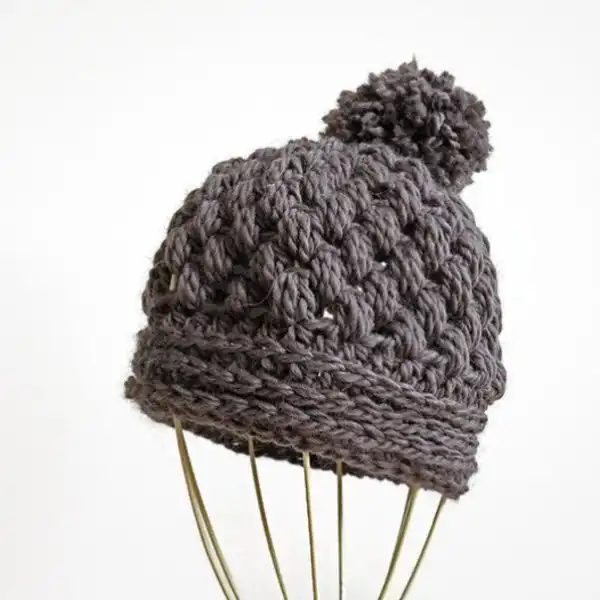 Chunky Cable Pom-Pom Hat