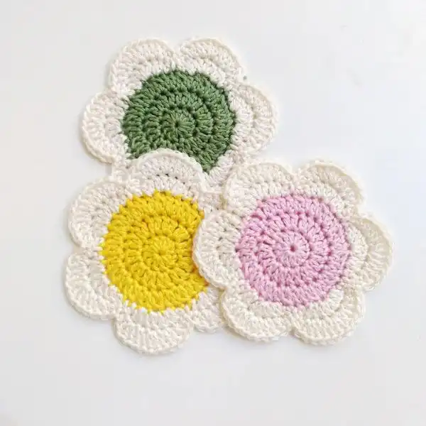 Crochet Flower Coasters