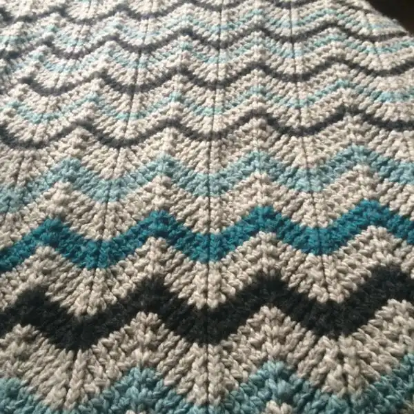 Striped Chevron Blanket