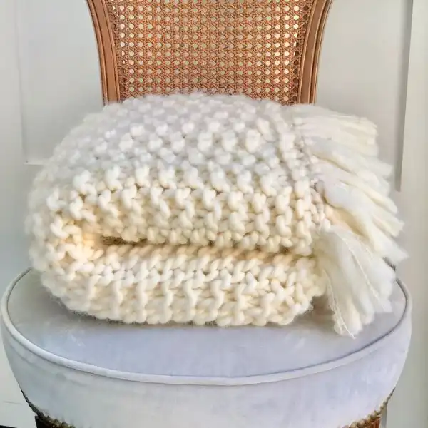 Seed Stitch Blanket