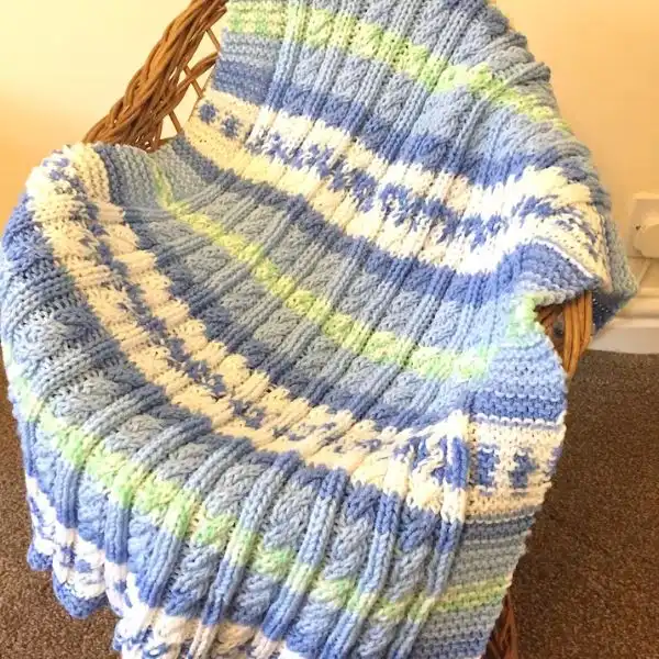 Cable-Knit Baby Blanket