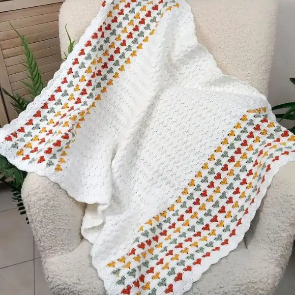 Colorful Striped Afghan 