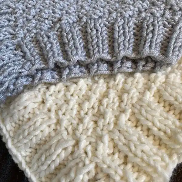 Double Seed Stitch Blanket