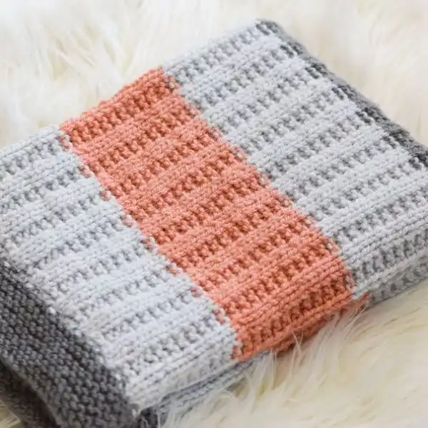 Twisted Rib Baby Blanket