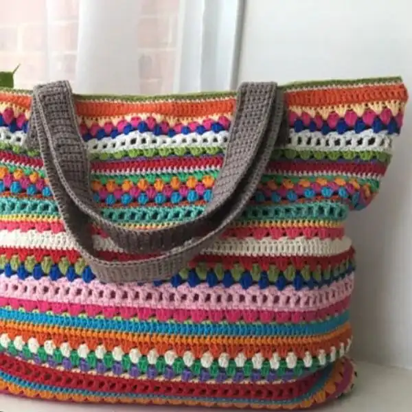 Striped Tote Bag