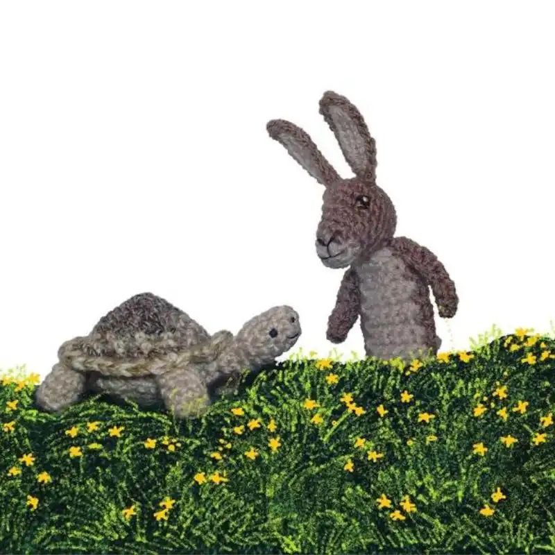 Tortoise And Hare Finger Finger Puppet