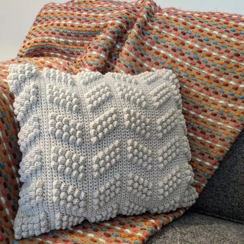 Geometric Bobble Waves Cushion