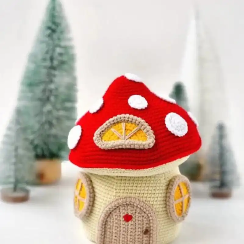 Crochet Mushroom House