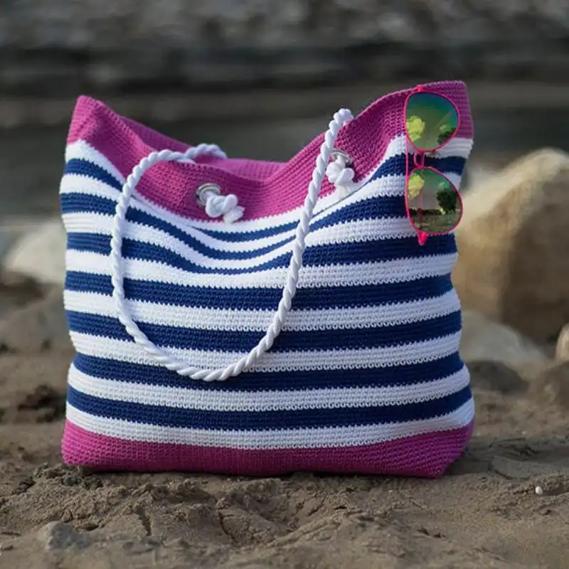 Crochet Classic Beach Tote Bag