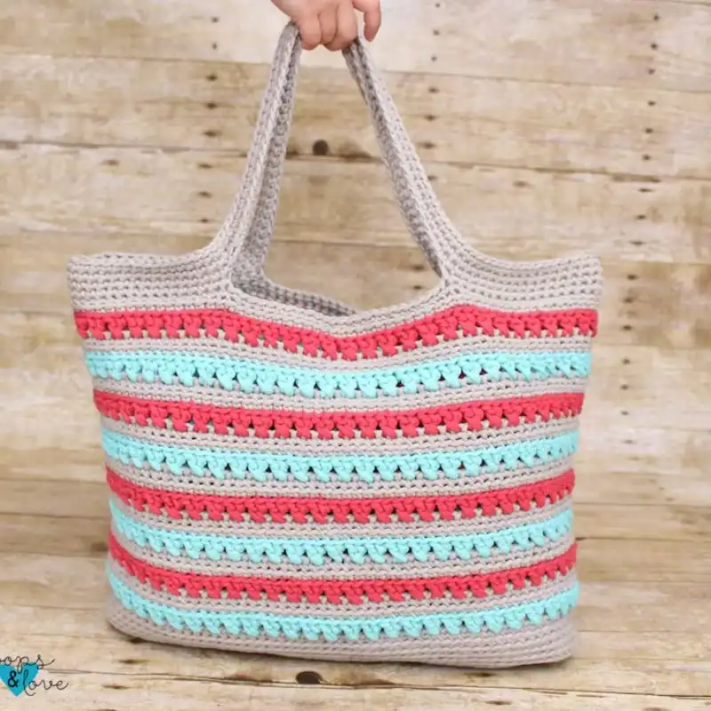 Crochet Criss Cross Tote Bag