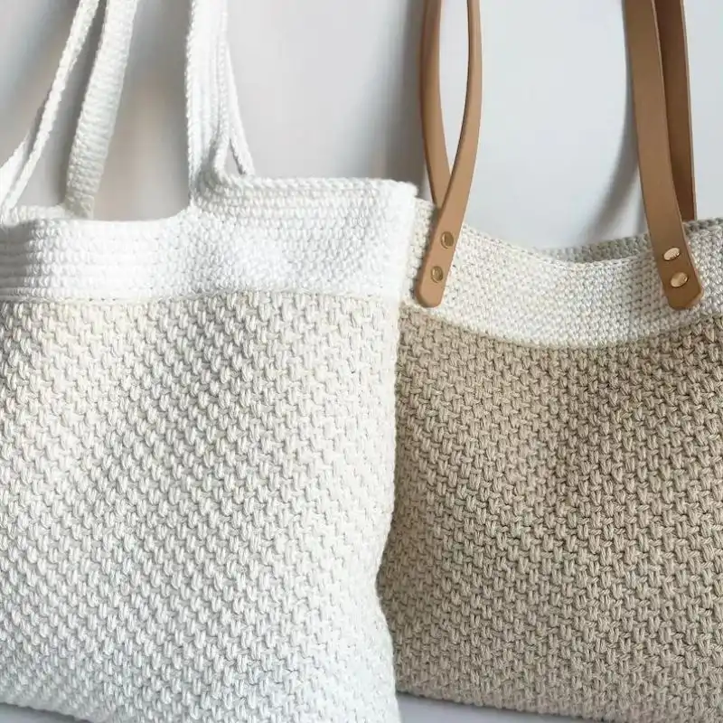 Crochet Spike Stitch Tote Bag