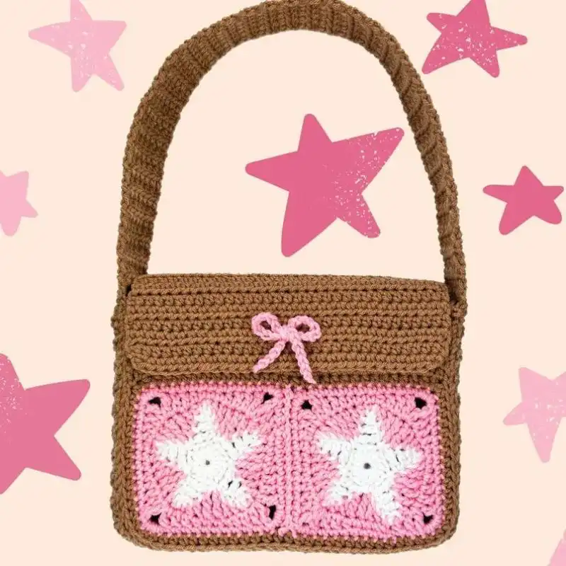 Crochet Messenger Handbag