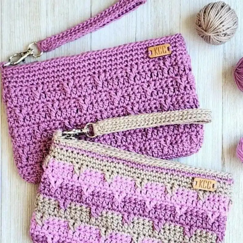 Crochet Wristlet Handbag