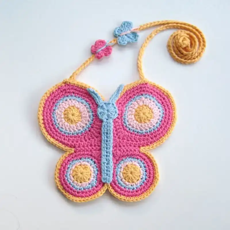 Crochet Butterfly Handbag