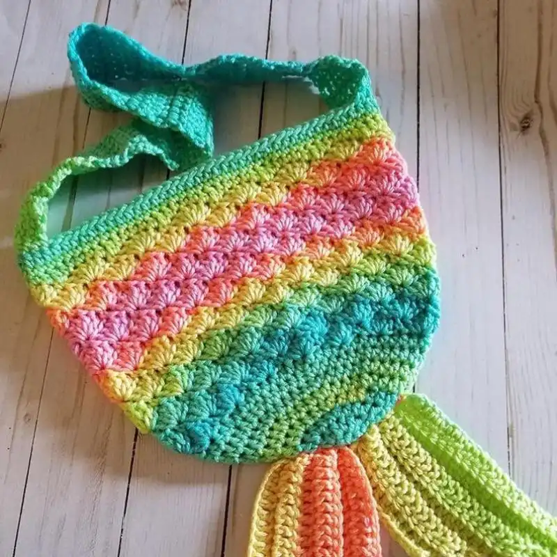 Crochet Mermaid Tail Handbag