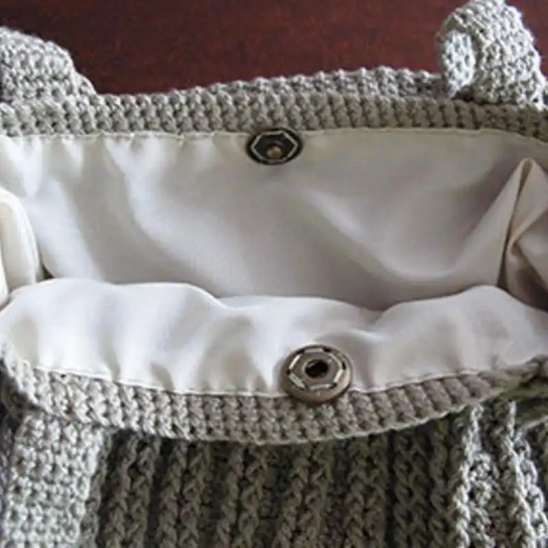 Crochet Buttoned Handbag