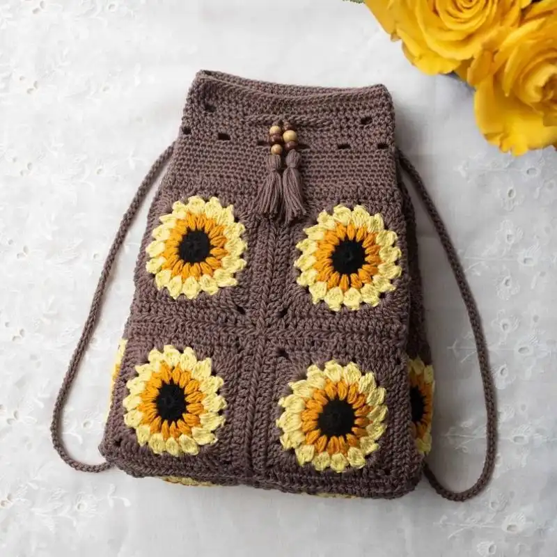 Sunflower Drawstring Backpack