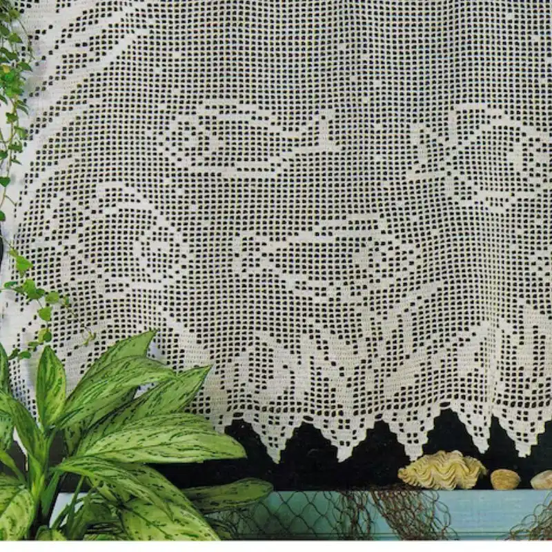 Fish Tank Lace Edged Valance