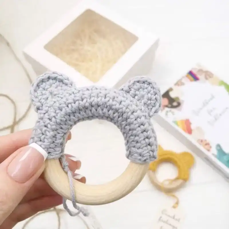 Bunny Ear Rattle Teether