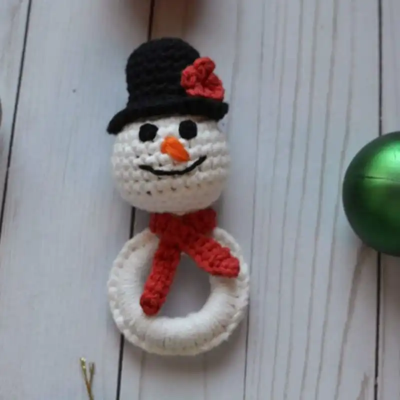 Snowman Rattle Teether